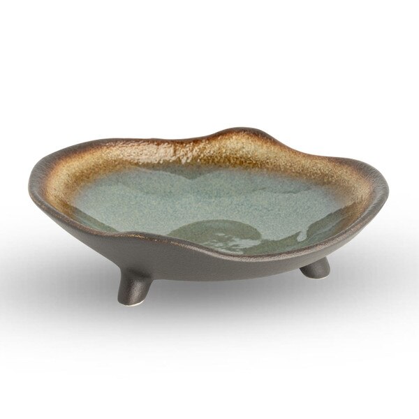 Image of Korin Durable Sage Green Footed Abstract Bowl 8" 1