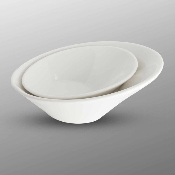 Image of Korin Durable White Slanted Bowl 6.25" 4