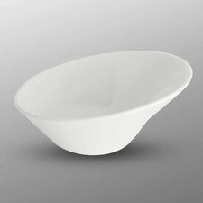 Korin Durable White Slanted Bowl 8"