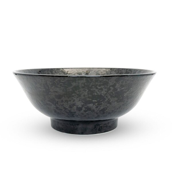 Image of Black Mottled Bowl 8.25" 2