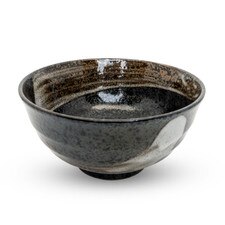 Black Brushstroke Mottled Bowl