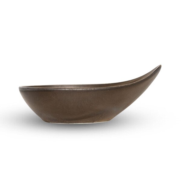 Image of Yogan Oval Almond Brown Bowl 5.5" 2