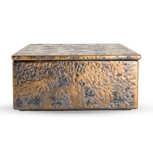 Image of Kaji Brass Square Lidded Box 5.5" 2