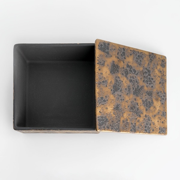 Image of Kaji Brass Square Lidded Box 5.5" 3