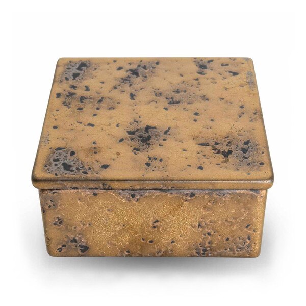 Image of Kaji Brass Square Lidded Box 3.5" 1