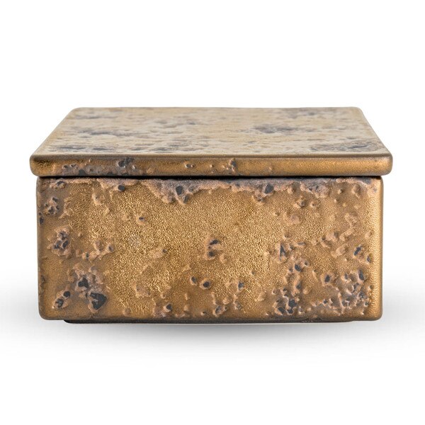 Image of Kaji Brass Square Lidded Box 3.5" 2