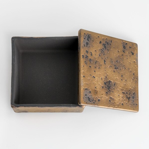 Image of Kaji Brass Square Lidded Box 3.5" 3