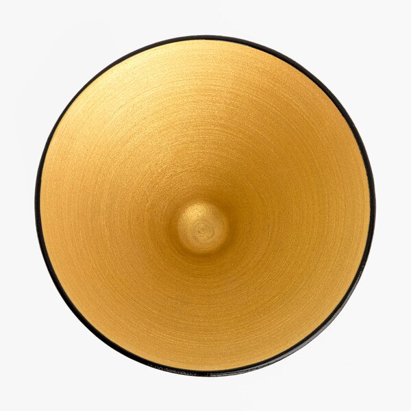Image of Black Gold Pedestal Bowl 3.75" 3