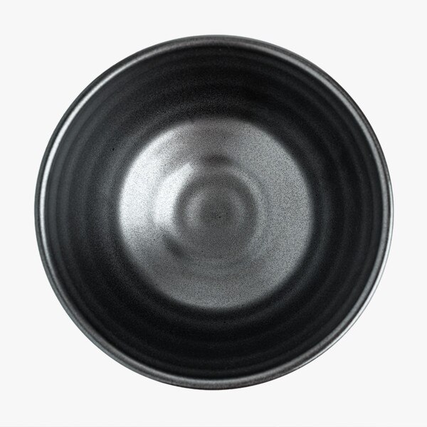 Image of Tessa Black Ribbed Bowl 4.75" 3