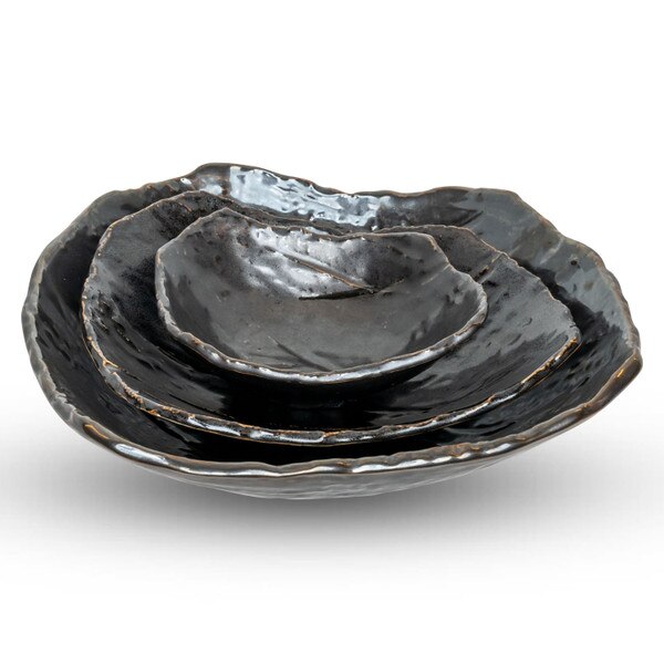 Image of Tessa Black Abstract Bowl 6" 4