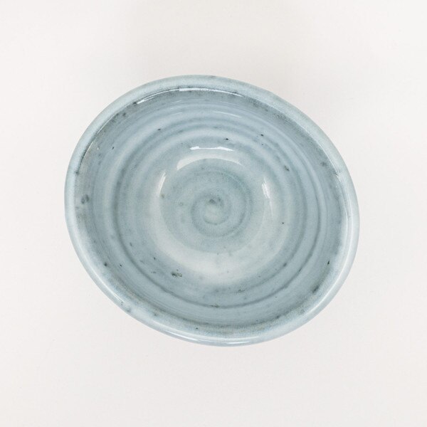 Image of Seiun Blue Pedestal Bowl 4.25" 3