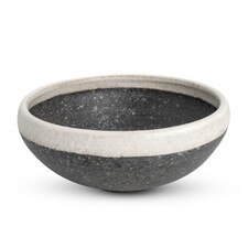 Kokugama Gray White Ring Bowl 5"