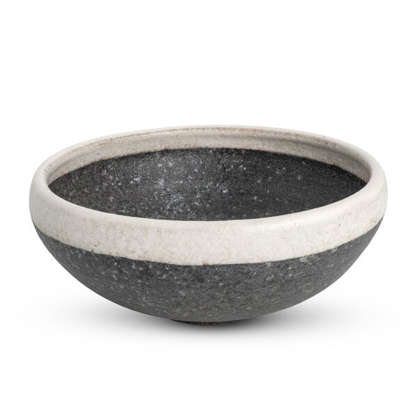 Image of Kokugama Gray White Ring Bowl 5" 1