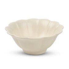 Ivory Flower-Shaped Flare Bowl 4.25"