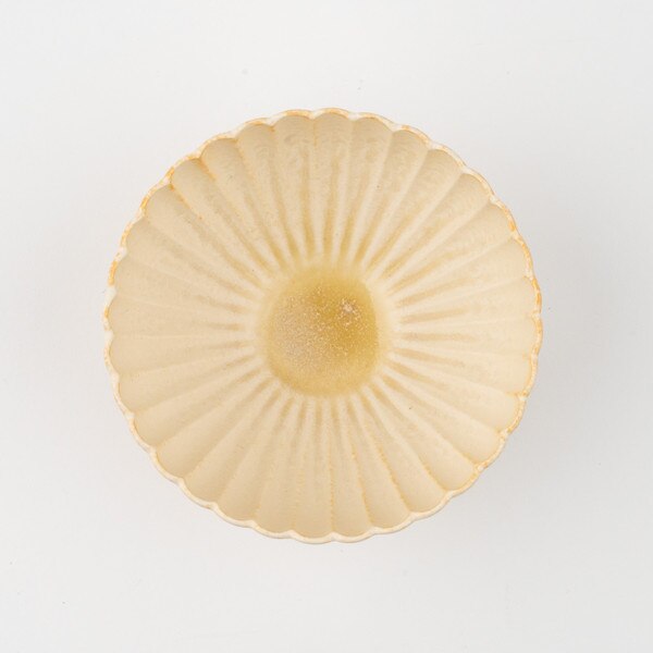 Image of Beige Bamboo Flower Bowl 4.75" 3