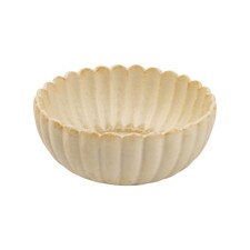 Beige Bamboo Flower Bowl 3.75"
