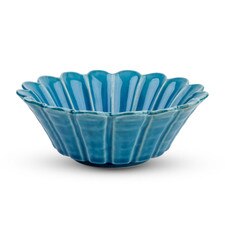 Turquoise Blue Flower Bowl 5.5"