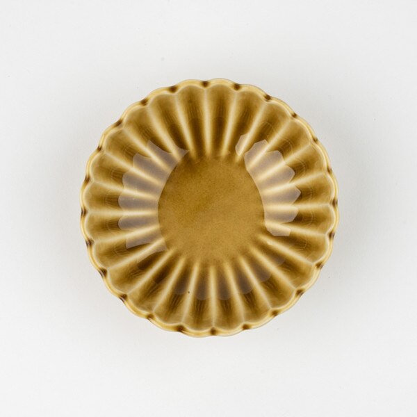 Image of Yellow Kikuwari Bowl 4.5" 3
