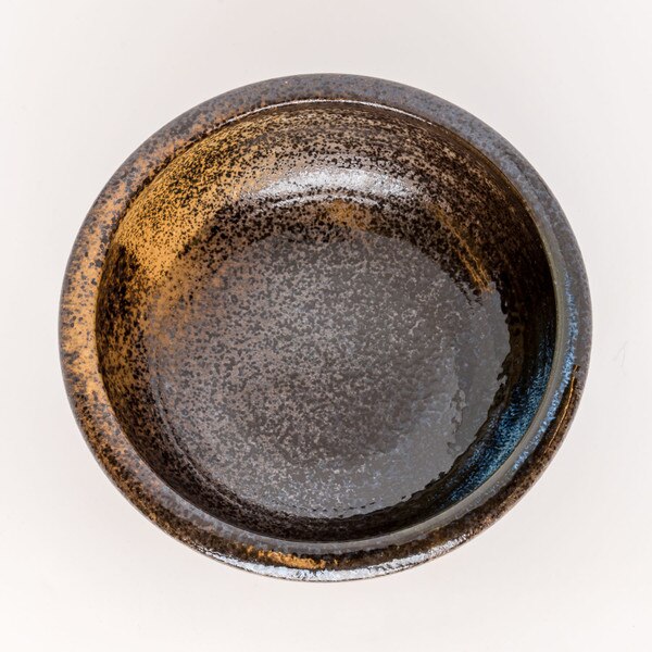Image of Blue and Brown Fusion Bowl 5" 3