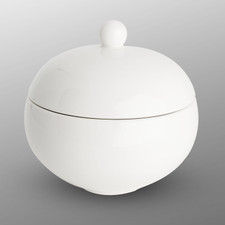 Korin Durable White Round Lidded Bowl