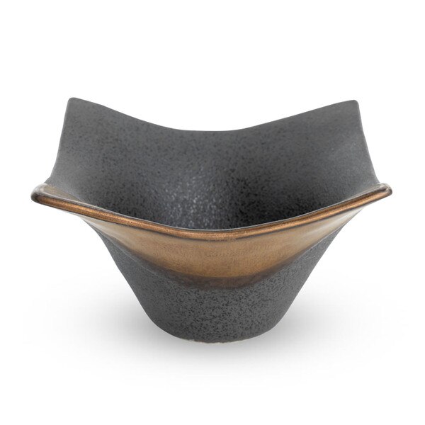 Image of Kinsai Black Curved Corner Bowl 4.5" 1