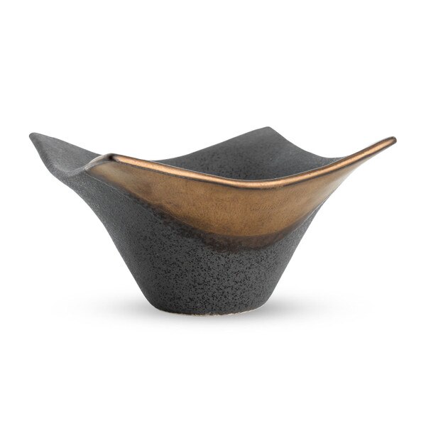 Image of Kinsai Black Curved Corner Bowl 4.5" 3