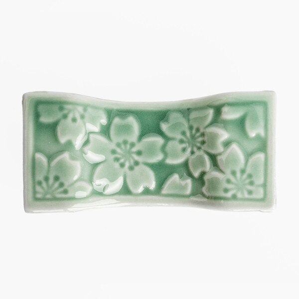 Image of Flower Turquoise Chopstick Rest 3