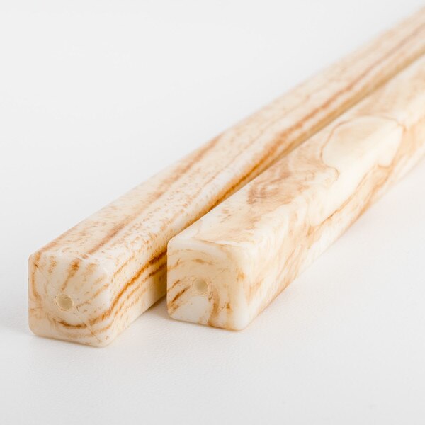 Image of Resin w/ Wood Pattern Chopsticks 9.25" 4