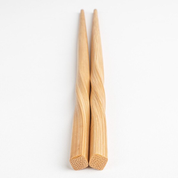 Image of Bamboo Natural Twist Chopsticks 9" (50 Pairs) 3