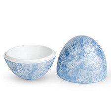 Blue Seafoam Egg-Shaped Lidded Bowl 2.5" hover-image