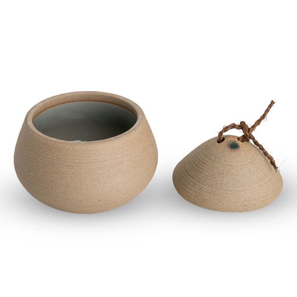 Image of Brown Spiral Lidded Bowl 3.75" 3