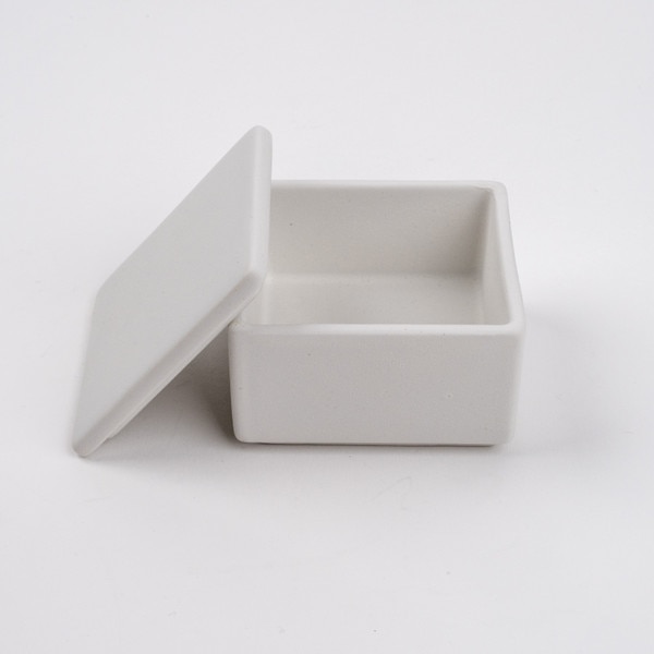 Image of Motoi Mat White Square Lidded Bowl 2.75" 3