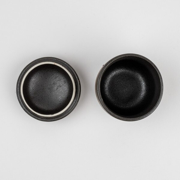 Image of Uzumaki Dark Brown Lidded Bowl 2.75" 3