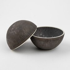 Aged Bronze Lidded Bowl 3.75" hover-image