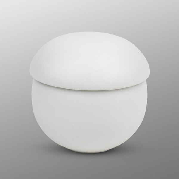 Image of Matte White Lidded Bowl 3.25" 1