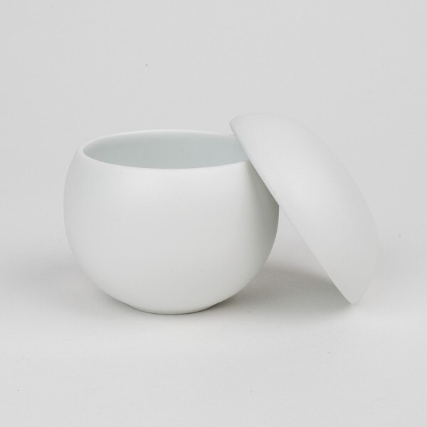Image of Matte White Lidded Bowl 3.25" 4