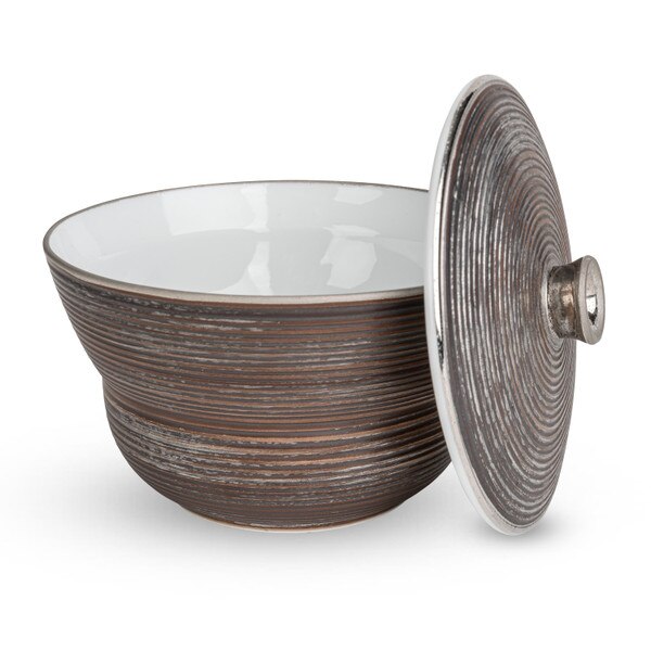 Image of Seisensuji Ginsai Lidded Bowl 4.25" 2