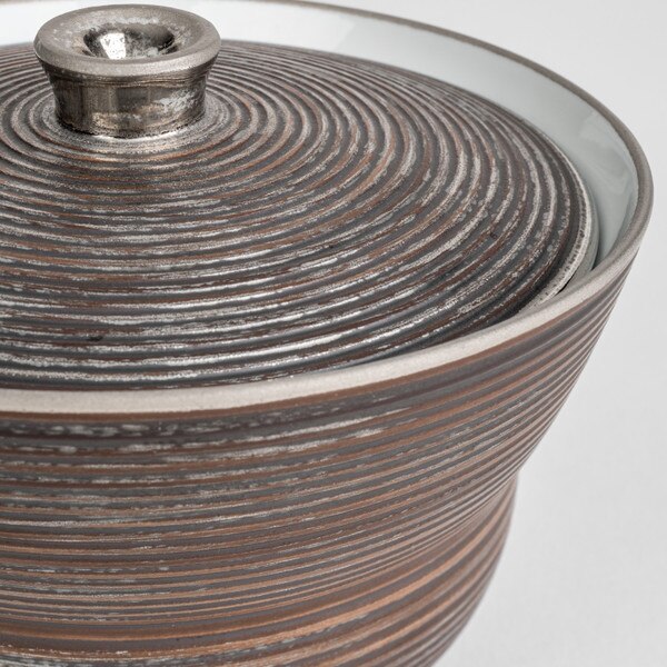 Image of Seisensuji Ginsai Lidded Bowl 4.25" 4