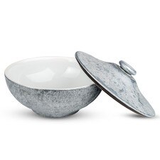 Silver Seafoam Lidded Bowl 4.75" hover-image