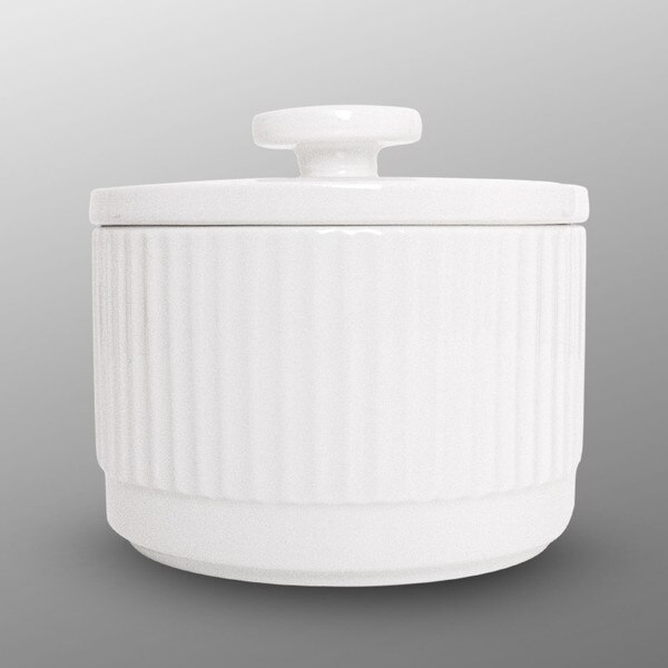 Image of Korin Durable White Lidded Bowl 4" 2
