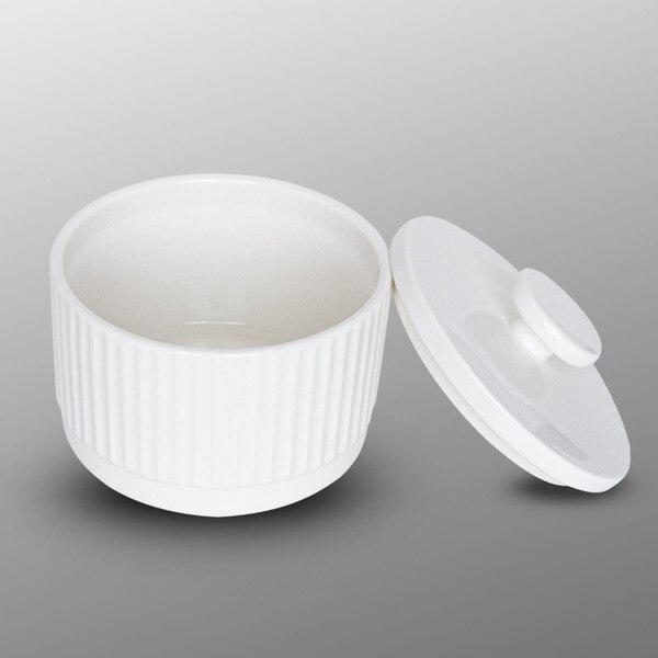 Image of Korin Durable White Lidded Bowl 4" 3