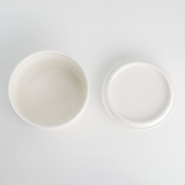 Image of Korin Durable White Lidded Bowl 4" 5