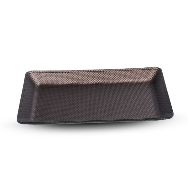 Image of Brown Weave Plastic Cash Tray