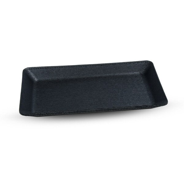 Image of Black Lined Leather Cash Tray
