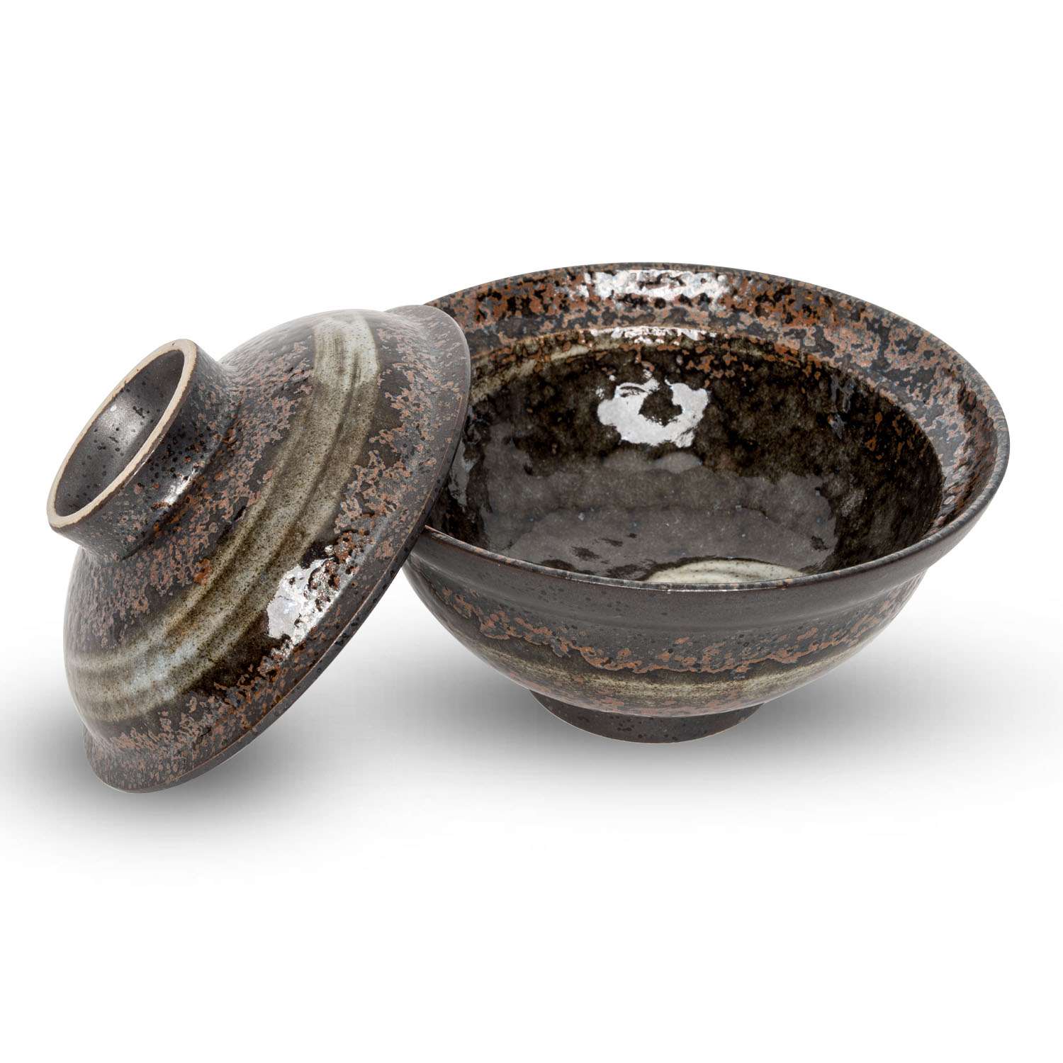 Brushstroke Lidded Bowl 6.25