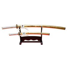 Kanazawa Gold Leaf Decorative Sword Set with Display Stand