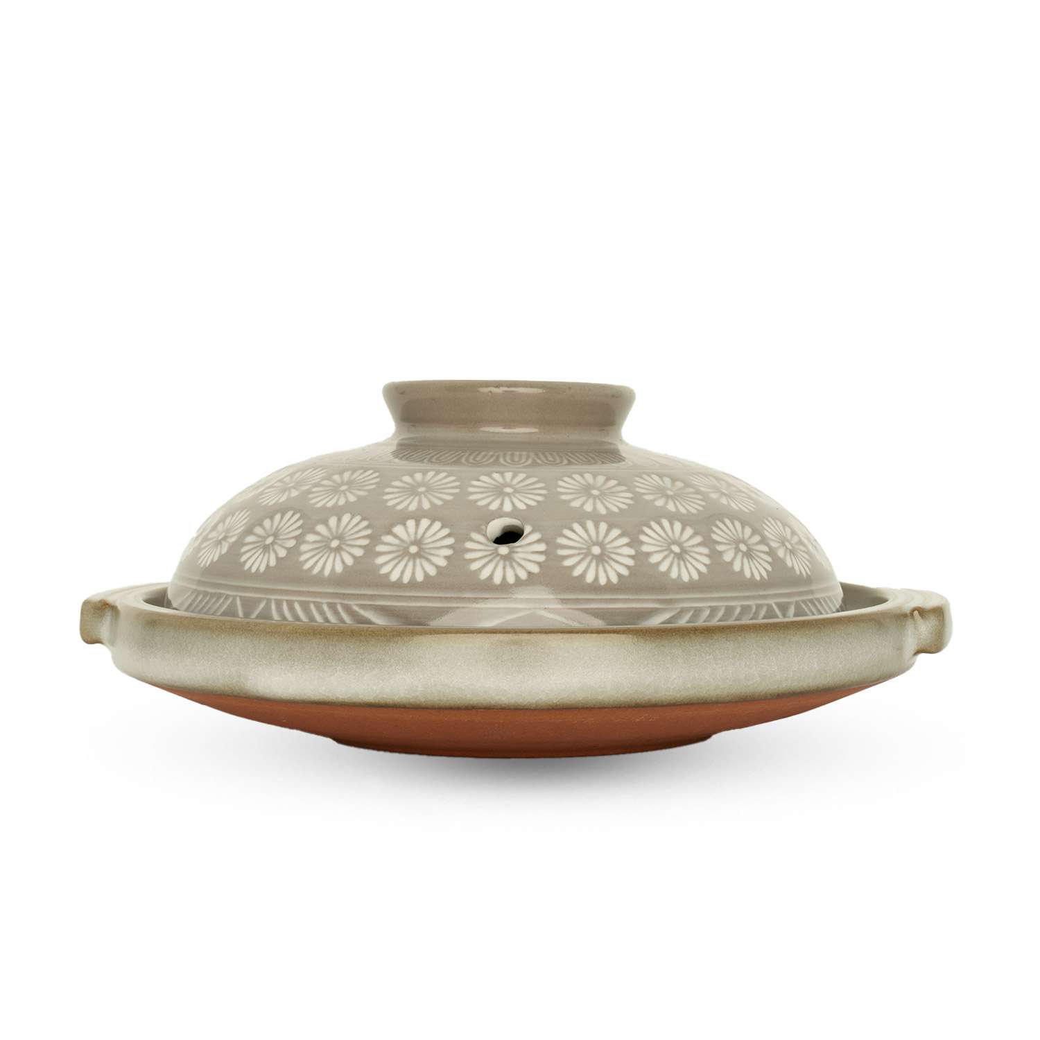 Ginpo Mishima Toban Ceramic Grilling Plate w/ Lid 7