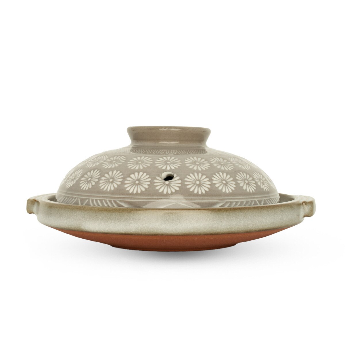 Ginpo Mishima Toban Ceramic Grilling Plate w/ Lid 7