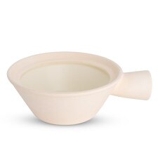 Single Handle Beige Clay Pot 7.75"