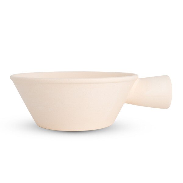 Image of Single Handle Beige Clay Pot 7.75" 2